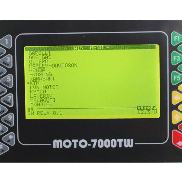 Moto 7000TW Universal Scanner Software Dispaly 2