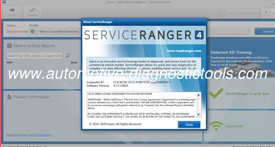 Dobra cena. 2025 Eaton Service Ranger 4.13 Inżynieria dla ciężarówek i ciężarówek w Internecie