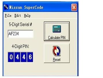Dobra cena. Oprogramowanie Super Code firmy Nissan, kalkulator kodów PIN firmy Nissan do programowania kluczy w Internecie